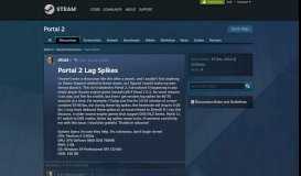 
							         Portal 2 Lag Spikes :: Portal 2 General Discussions - Steam Community								  
							    