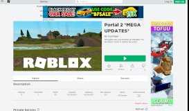 
							         Portal 2 *MEGA UPDATES* - Roblox								  
							    
