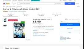 
							         Portal 2 (Microsoft Xbox 360, 2011) for sale online | eBay								  
							    