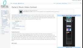 
							         Portal 2 Music Video Contest - Portal Wiki								  
							    