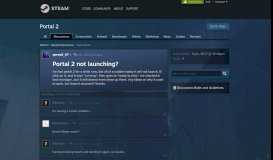 
							         Portal 2 not launching? :: Portal 2 General Discussions								  
							    