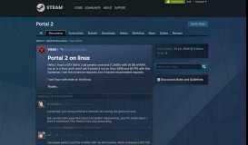 
							         Portal 2 on linux :: Portal 2 General Discussions - Steam Community								  
							    