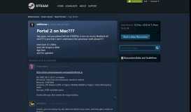 
							         Portal 2 on Mac??? :: Steam for Mac - Steam Community								  
							    