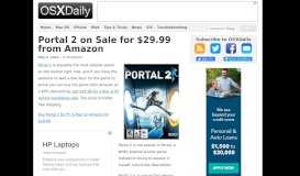 
							         Portal 2 on Sale for $29.99 from Amazon - OSXDaily								  
							    