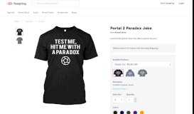 
							         Portal 2 Paradox Joke - TEST ME, HIT ME WITH A PARADOX ...								  
							    