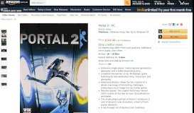 
							         Portal 2 - PC: Amazon.com.au: Video Games								  
							    