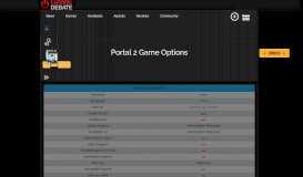 
							         Portal 2 PC game options, settings and fps cap unlock - Game Debate								  
							    