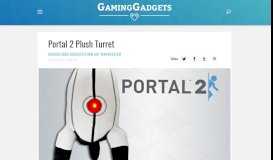 
							         Portal 2 Plush Turret: Kuscheliger Geschützturm mit Warnsystem								  
							    