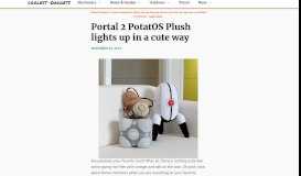 
							         Portal 2 PotatOS Plush lights up in a cute way | Coolest Gadgets								  
							    