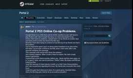 
							         Portal 2 PS3 Online Co-op Problems. :: Portal 2 General Discussions								  
							    