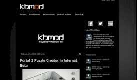 
							         Portal 2 Puzzle Creator in Internal Beta | KBMOD.com								  
							    