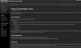
							         Portal 2 Puzzle Maker: Glass - Valve Developer Community								  
							    
