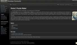 
							         Portal 2 Puzzle Maker - Valve Developer Community								  
							    