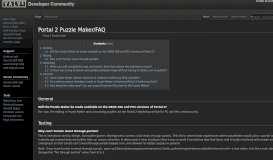 
							         Portal 2 Puzzle Maker/FAQ - Valve Developer Community								  
							    