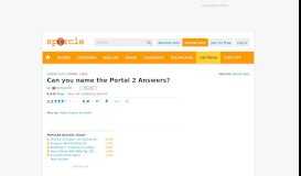 
							         Portal 2 Quiz - By DrRobotnik - Sporcle								  
							    