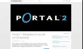 
							         Portal 2 - Releasetermin wurde von EA bestätigt - Krautgaming								  
							    