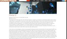 
							         Portal 2 Review - Gaming Nexus								  
							    
