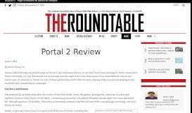
							         Portal 2 Review – The Roundtable								  
							    