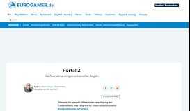 
							         Portal 2 • Seite 1 • Eurogamer.de								  
							    
