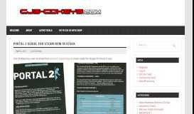 
							         Portal 2 Serial for Steam now in stock – CJS CD Keys Blog ...								  
							    