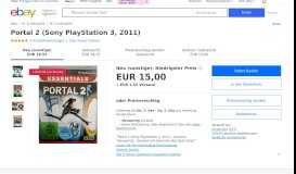 
							         Portal 2 (Sony PlayStation 3, 2011) günstig kaufen | eBay								  
							    