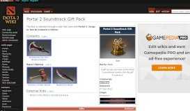 
							         Portal 2 Soundtrack Gift Pack - Dota 2 Wiki								  
							    
