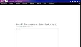 
							         Portal 2 Store now open: Robot EnrichmentPortal 2 Store ... - techAU								  
							    