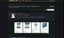 
							         Portal 2 Test Candidate Hoodie, $39.99 at Thinkgeek.com - Video ...								  
							    