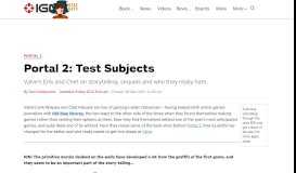 
							         Portal 2: Test Subjects - IGN								  
							    