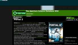 
							         Portal 2 | The Aperture Science Database Wiki | FANDOM powered by ...								  
							    