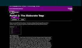 
							         Portal 2: The Elaborate Trap - Creepypasta Staff Training Wiki - Fandom								  
							    
