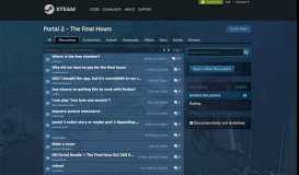 
							         Portal 2 - The Final Hours General Discussions :: Steam Community								  
							    