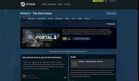 
							         Portal 2 - The Final Hours - Steam Community								  
							    