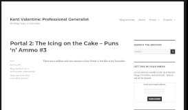 
							         Portal 2: The Icing on the Cake – Puns 'n' Ammo #3 – Kent Valentine ...								  
							    