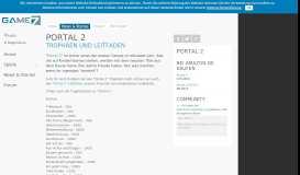 
							         Portal 2 - Trophäen und Leitfaden - Game7.de								  
							    