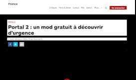 
							         Portal 2 : un mod gratuit à découvrir d'urgence - IGN France								  
							    