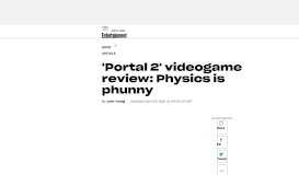 
							         'Portal 2' videogame review: Physics is phunny | EW.com								  
							    