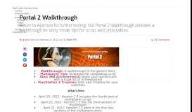 
							         Portal 2 Walkthrough - GameSpot								  
							    