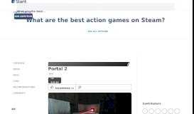 
							         Portal 2 - What are the best action games on Steam? - Slant								  
							    