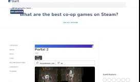 
							         Portal 2 - What are the best co-op games on Steam? - Slant								  
							    