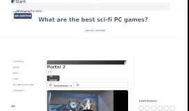 
							         Portal 2 - What are the best sci-fi PC games? - Slant								  
							    