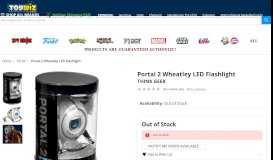 
							         Portal 2 Wheatley LED Flashlight Think Geek - ToyWiz								  
							    