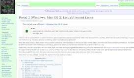 
							         Portal 2 (Windows, Mac OS X, Linux)/Unused Lines - The Cutting ...								  
							    