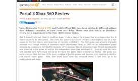 
							         Portal 2 Xbox 360 Review - GamingBolt								  
							    