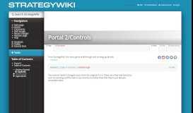 
							         Portal 2/Controls — StrategyWiki, the video game walkthrough and ...								  
							    