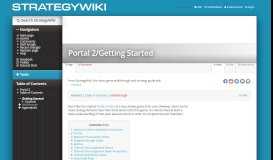 
							         Portal 2/Getting Started — StrategyWiki, the video game walkthrough ...								  
							    