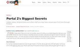 
							         Portal 2's Biggest Secrets - IGN								  
							    