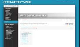 
							         Portal 2/The Courtesy Call — StrategyWiki, the video game ...								  
							    