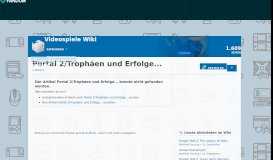 
							         Portal 2/Trophäen und Erfolge | Videospiele Wiki | FANDOM powered ...								  
							    