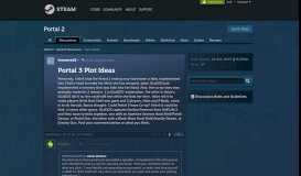 
							         Portal 3 Plot Ideas :: Portal 2 General Discussions - Steam Community								  
							    